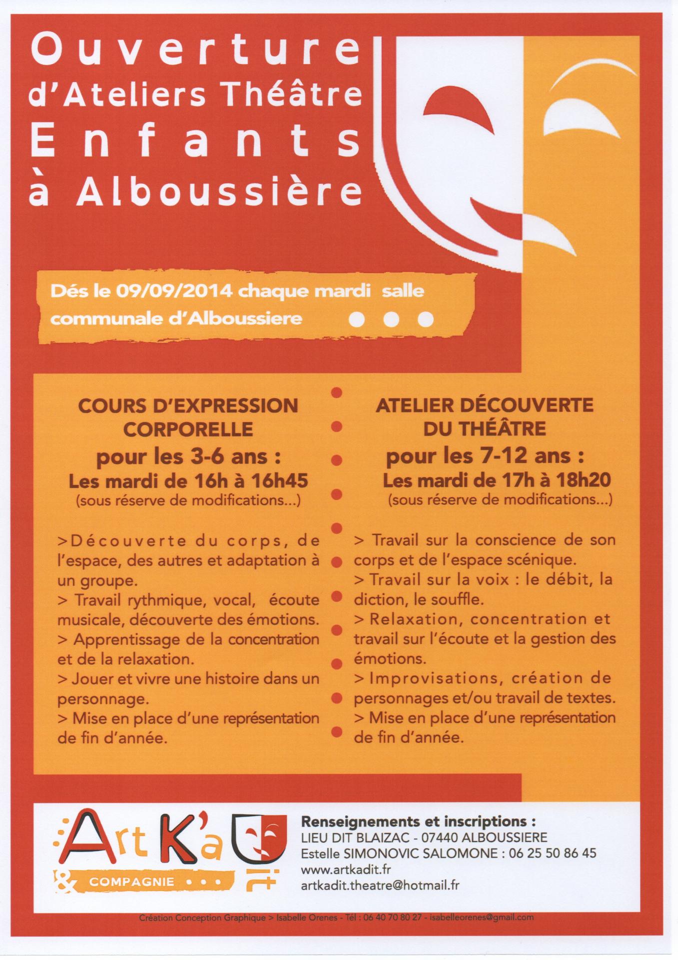 Affiche ateliers