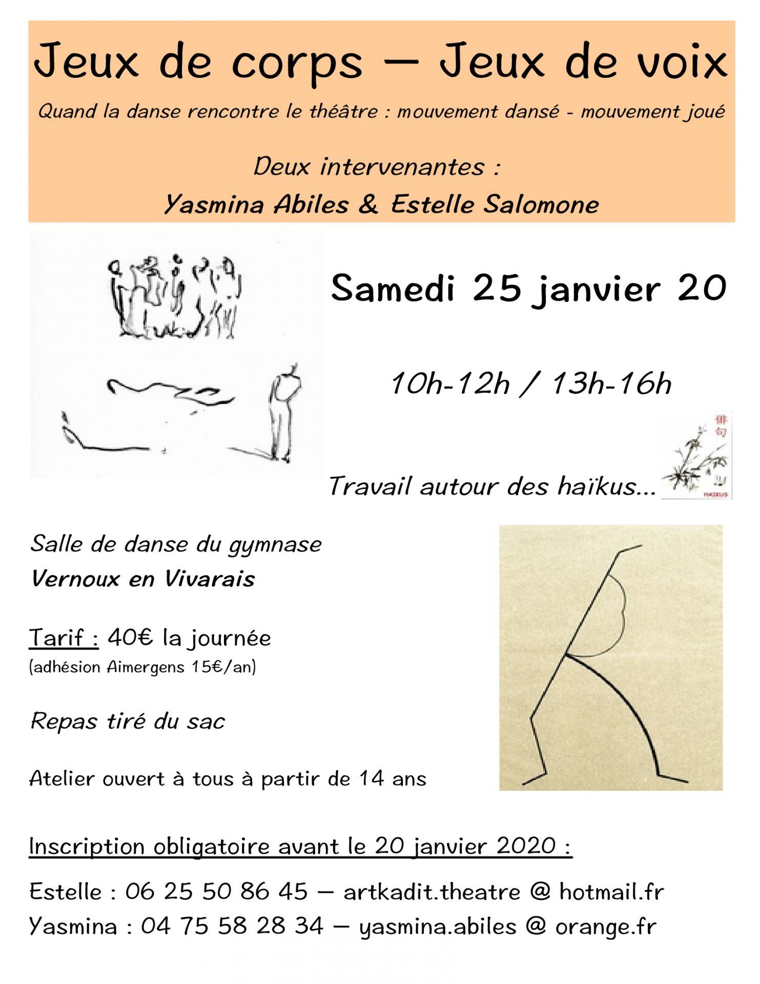 Affiche danse theatre 25 janvier